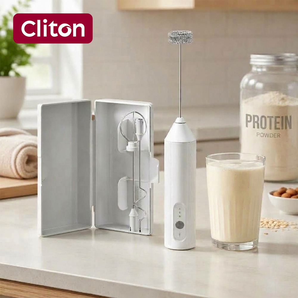 Electric Milk Frother Handheld - Beyaz, Çok Fonksiyonlu, USB ile Çalışan