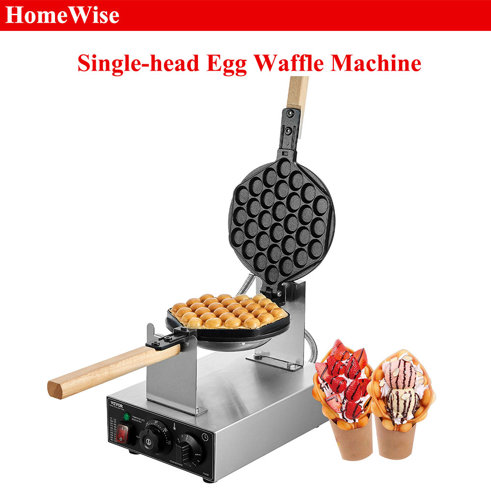 Mini Waffle Maker Machine - HomeWise Ticari Yumurta Kabarcık Waffle Makinesi